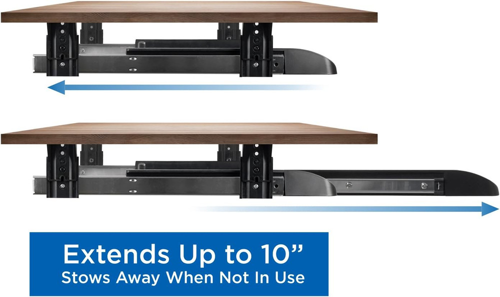 Mount-It! Keyboard Tray under Desk with Adjustable Mouse Platform – Easy-Glide S