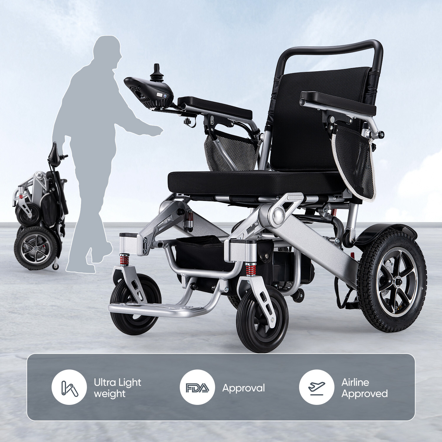 Used Intelligent Foldable Electric Wheelchair All Terrain Mobility Scooter