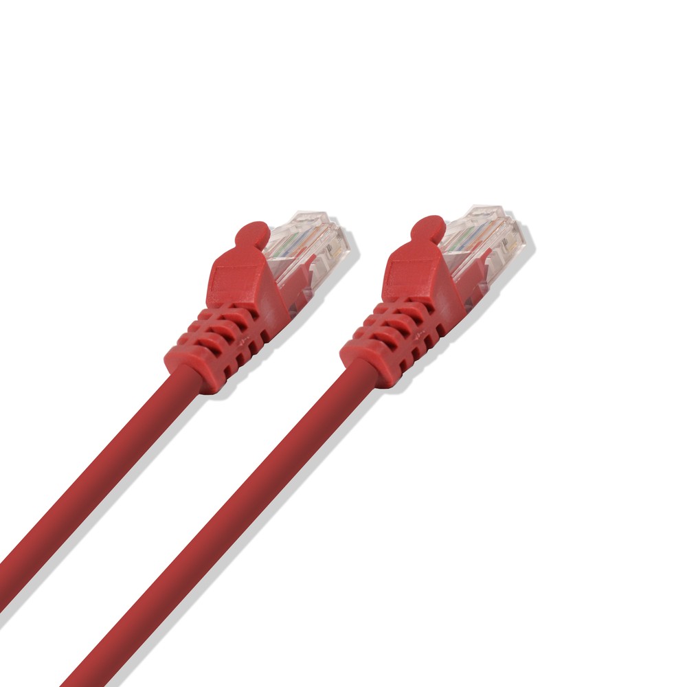 1FT Cat5e UTP Ethernet Network Patch Cable RJ45 Lan Wire Red (25 Pack)