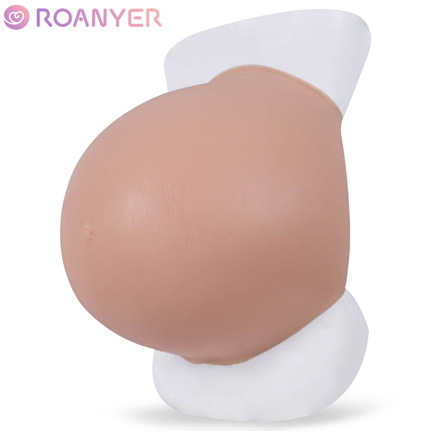 Roanyer Silicone Pregnant Belly Fake Belly Bump Twins For Crossdresser Cosplay