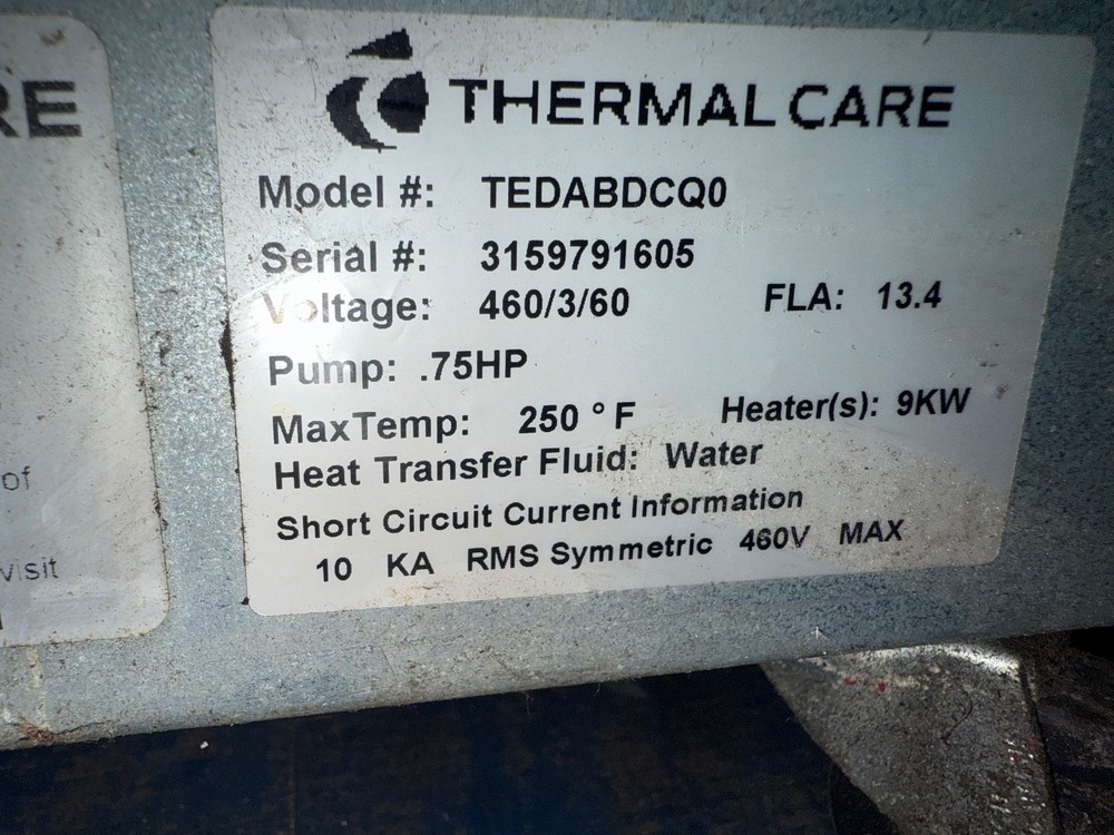 Thermal Care Aqua Therm Chiller Model TEDABDCQ0