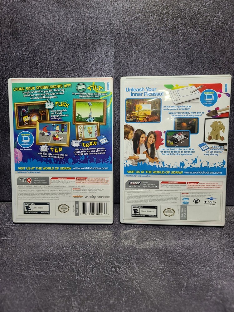 Nintendo Wii Bundle-8 Complete Games And 1 Drawing Tablet With Pen