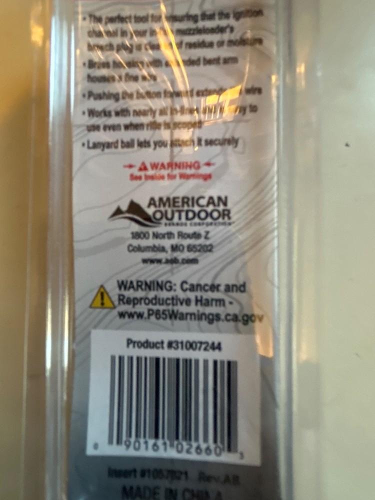 Thompson Center 31007244 MUZZLELOADER Inline Nipple Pick