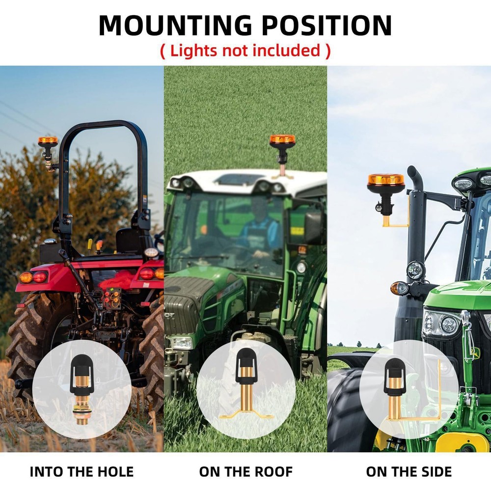 Tractor Beacon Light Bracket Multifunctional Metal Weatherproof Support