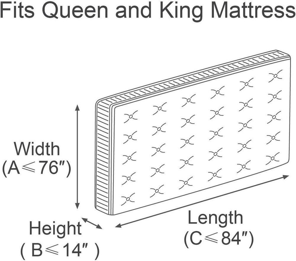 ComfortHome Mattress Bag for Moving and Storage, Queen/King (1-Pack), Clear