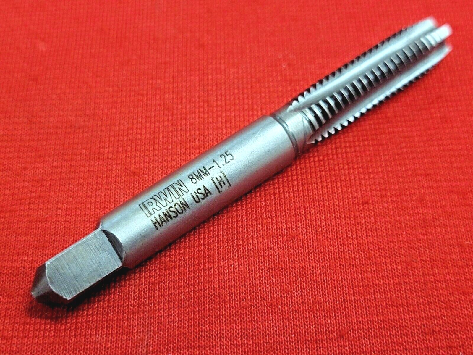 M8 X 1.25 Plug Hand Tap 8MM Irwin 1734 ZR USA RH Carbon Steel 4 Flute