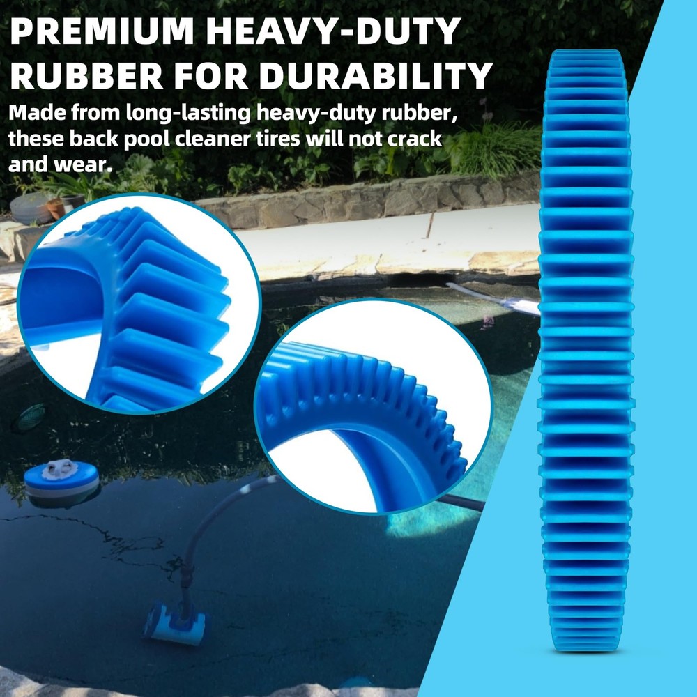AR-PRO 2-Pack Back Tires Replacement for Pool Cleaner – 2 PACK-Rear