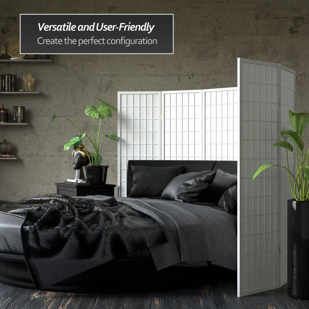 5 Ft. White 3-Panel Room Divider