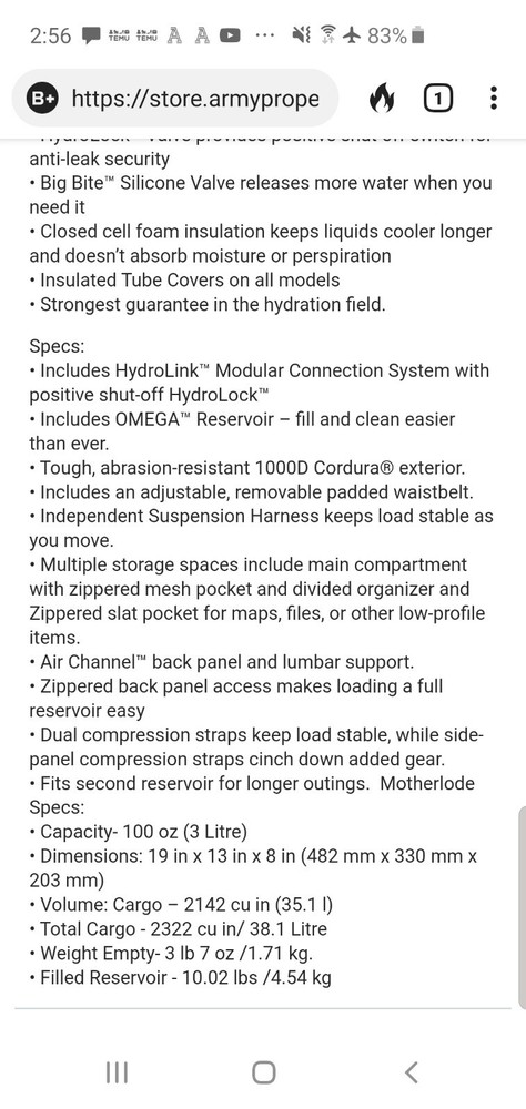 CAMELBAK Maximum Gear Motherlode Hydration Backpack Camouflage W/ Bladder