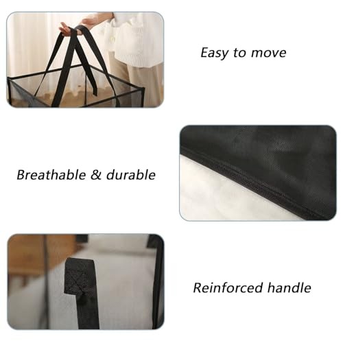 4 Pack Popup Laundry Hamper, Small Collapsible Mesh 4Pcs Single-layer White