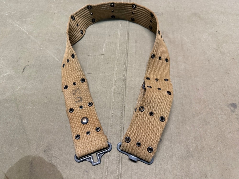 ORIGINAL WWII US ARMY M1942 PISTOL AMMO EQUIPMENT FIELD BELT-OD#3