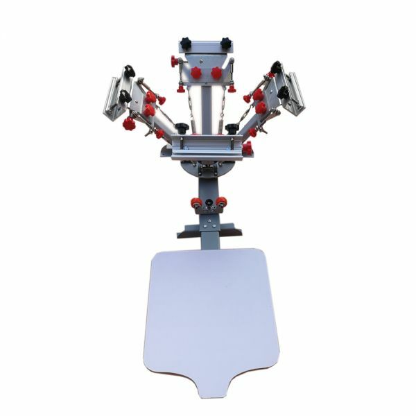 US 4 Color Silk Screen Printing Press Machine with Micro Registration