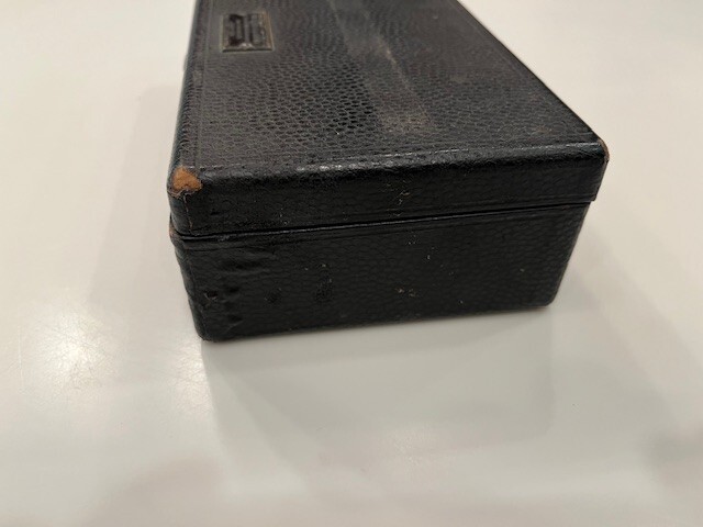 Circa 1920s Bausch & Lomb Optical Ophthalmoscope Box With Velvet Interior