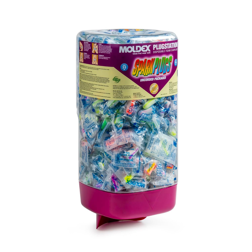 Plugstation Uncorded Foam Earplug Dispenser, NRR 33dB, 6605