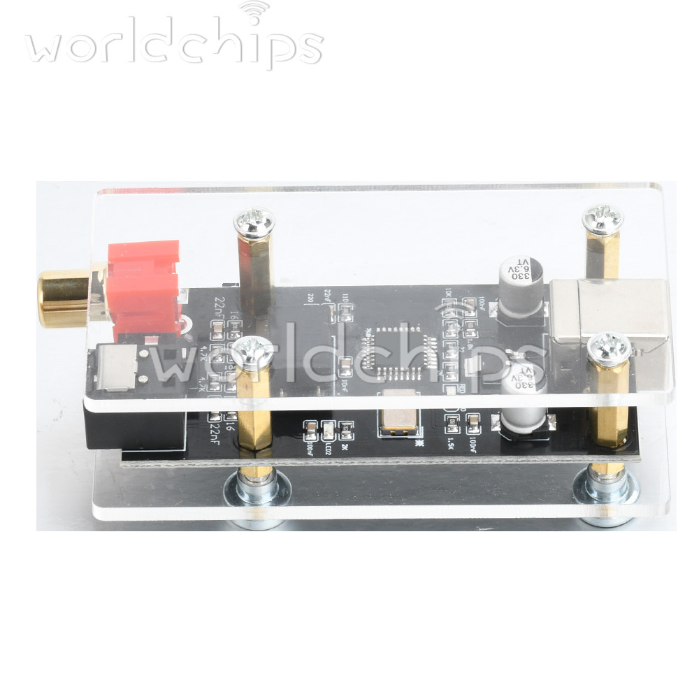SPDIF to Fiber Signal Conversion Audio Decoder Board Phones Computers Connected