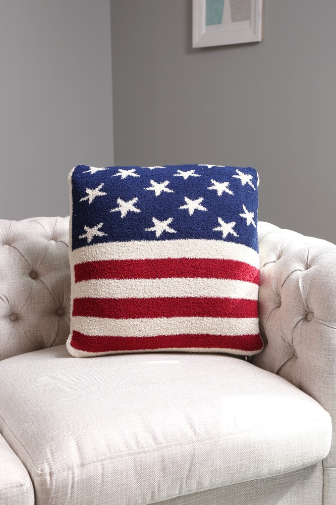 ComfyLuxe American Flag Pattern Cushion Cover