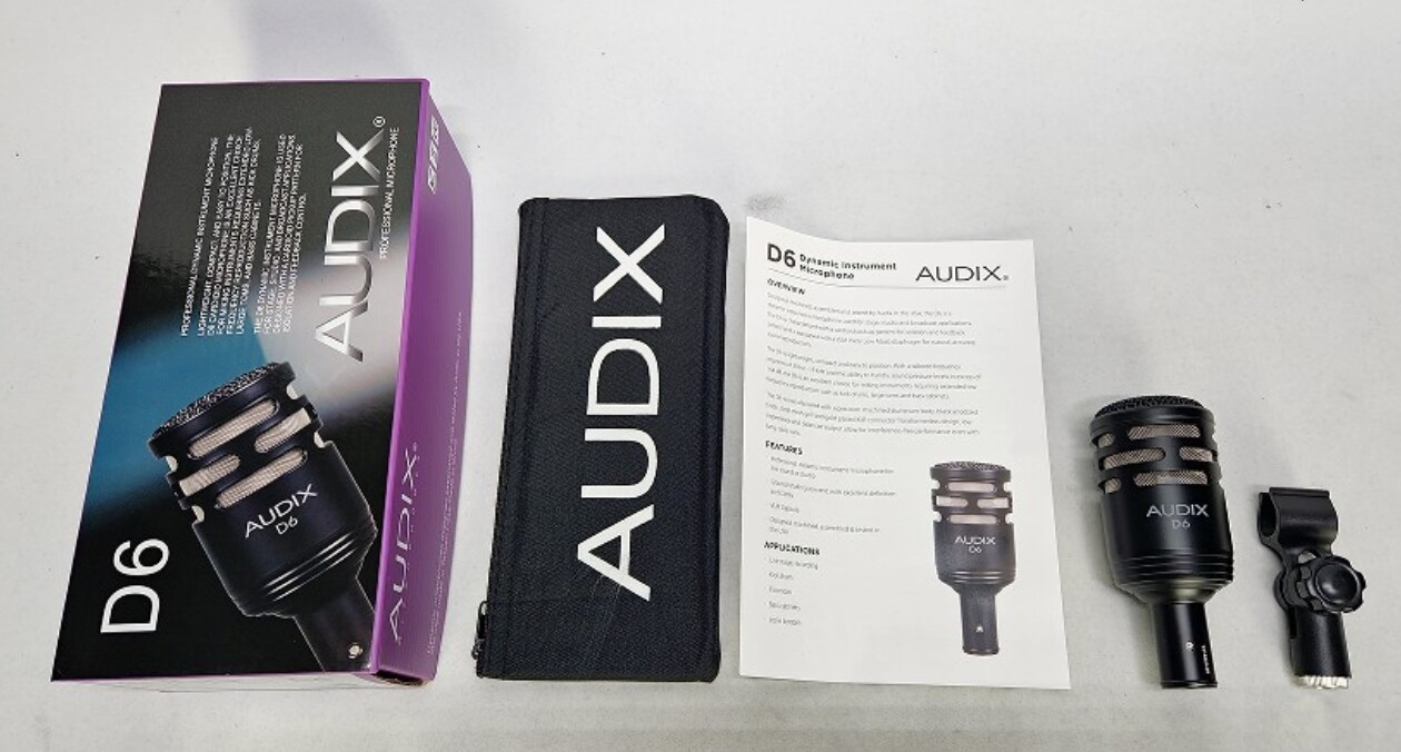 Audix D6 Cardioid Wired Dynamic Microphone free shipping New