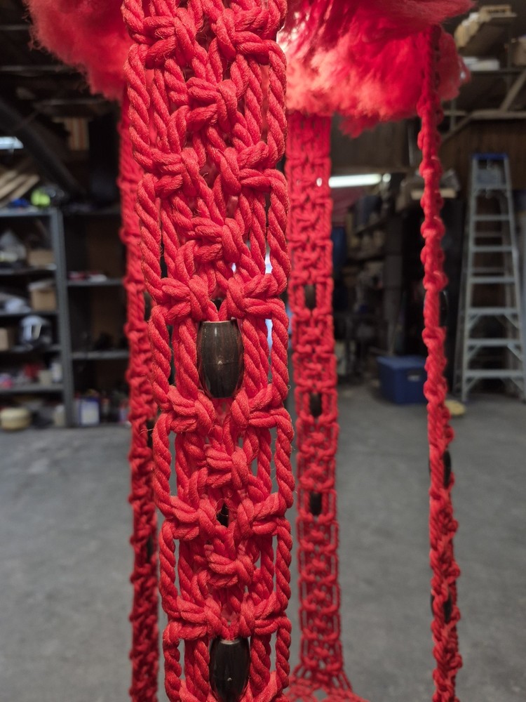 vintage 70s macrame plant hanger