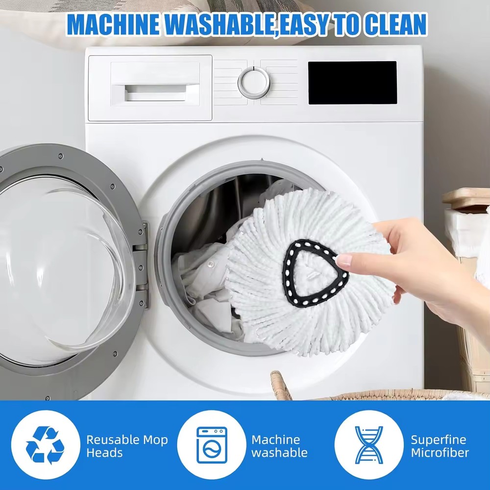 3pcs Microfiber MOP Head Replacement For O-Cedar Easy Wring Spin Mop Easy Refill
