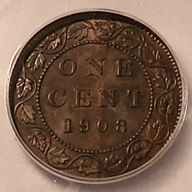 Canada Edward VII 1908 Large Cent MS65 BN ICG