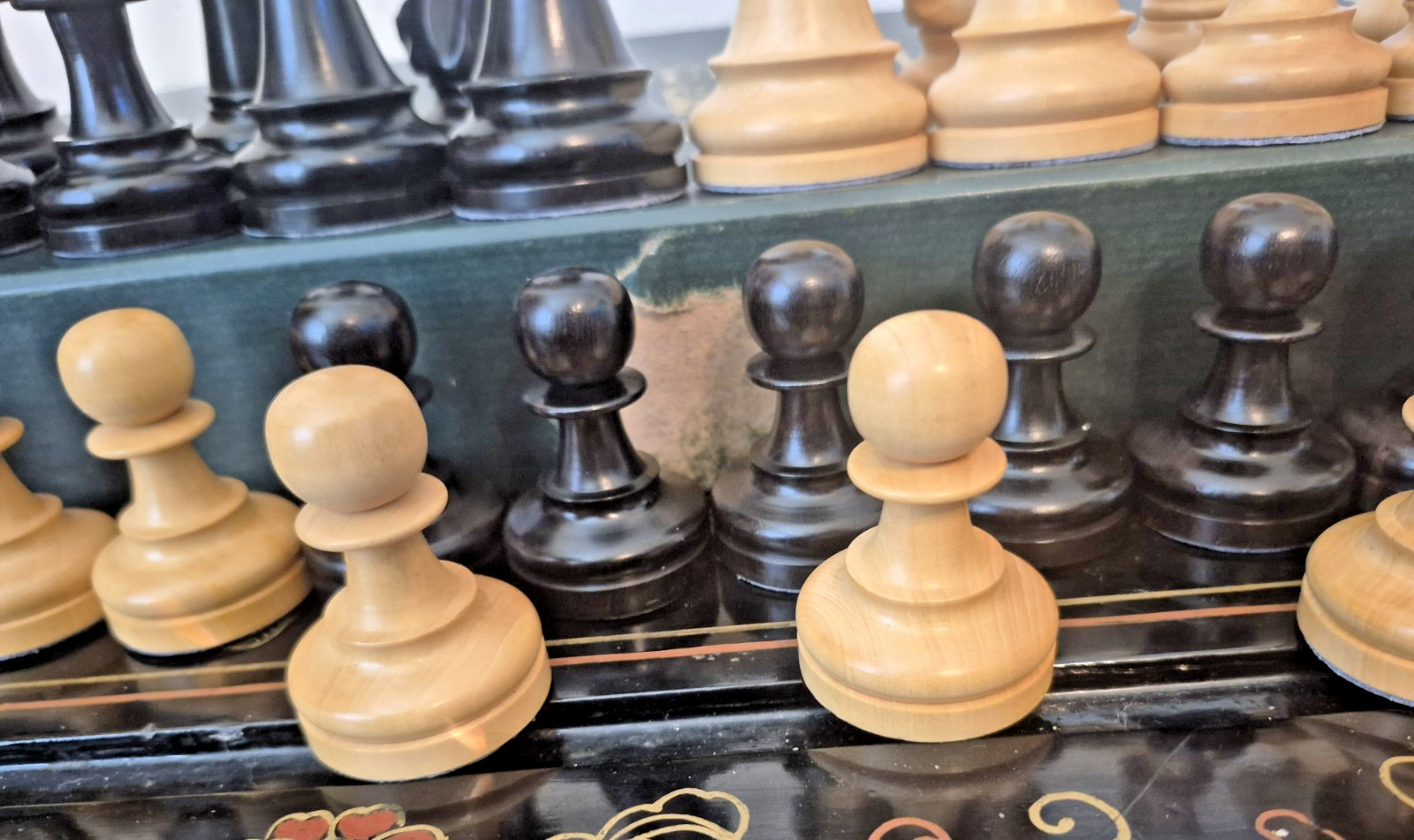 Drueke Luxury Box Wood Ebony Staunton Chess Set 4" King Players Choice? Weighted