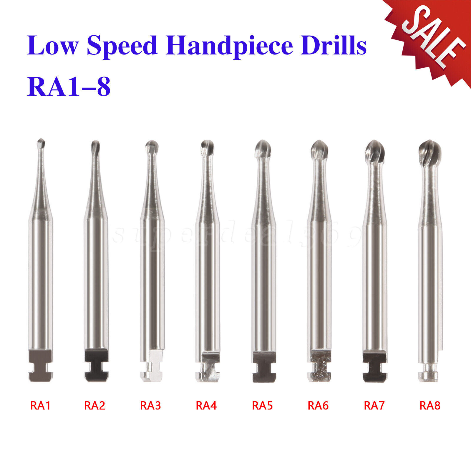 Dental Round Carbide Bur for Slow Speed Latch Type Handpiece RA 1# - 8# Burs
