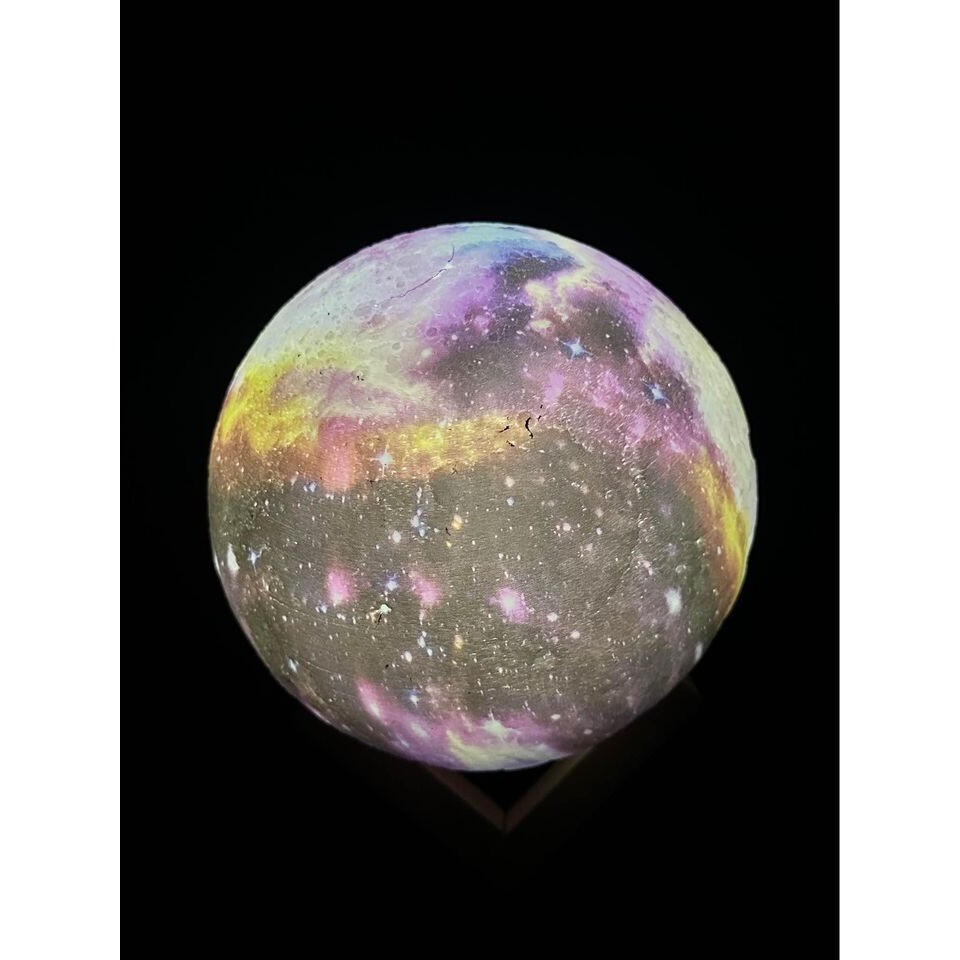 Moon Globe Night Light Multi Color 7in