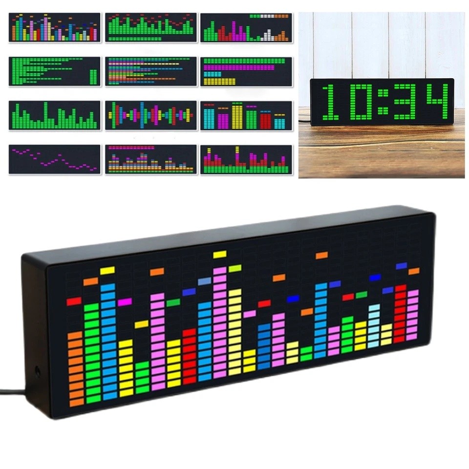 Music Spectrum Analyzer Stereo VU Meter Indicator LED Level Display Amplifier