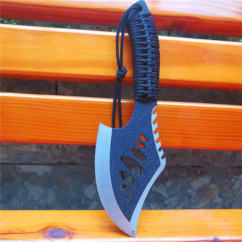 Tactical Hand Axe Camping Hatchet Survival Tomahawk Nylon Sheath Code Wrap Handl