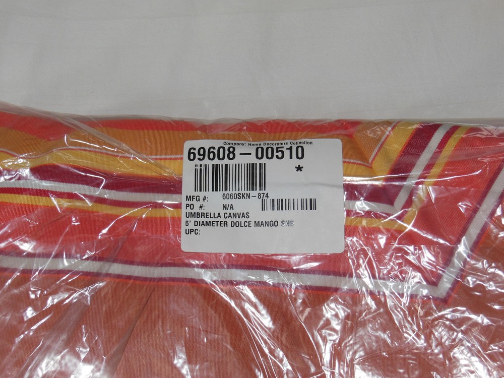 NEW Home Decorators 6' Diameter Umbrella Replacement Canopy Canvas DOLCE MANGO