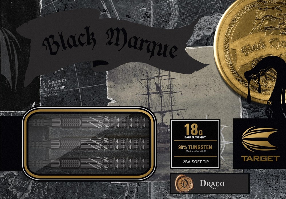 BLACK MARQUE DRACO 18G SOFT TIP DARTS