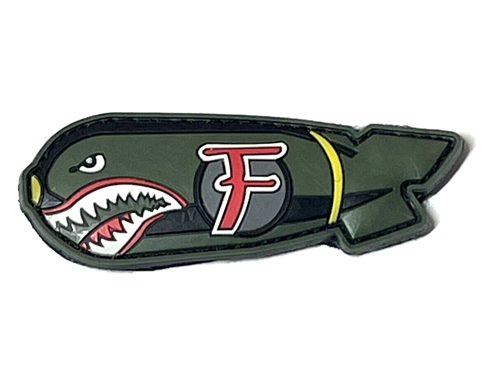Dropping F Bomb PVC Patch, Tactical Morale WW2 Style Military Hook & Loop 3D