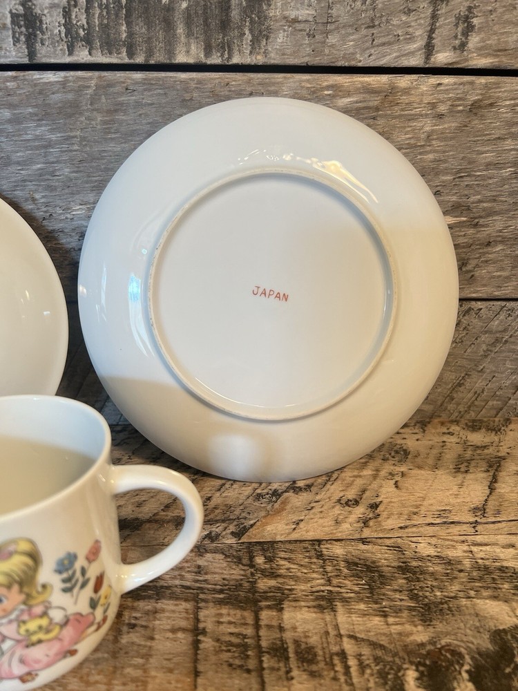 Three Piece Juvenile Set Porcelain Ware Kitchen Decor