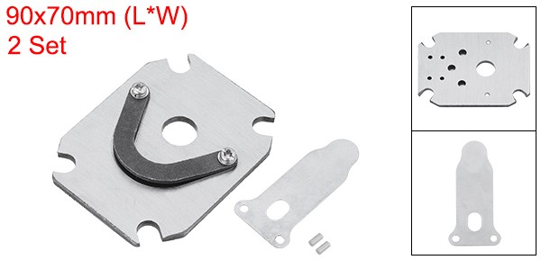 2 Set Metal Air Compressor Valve Plate Replacement Part Silver