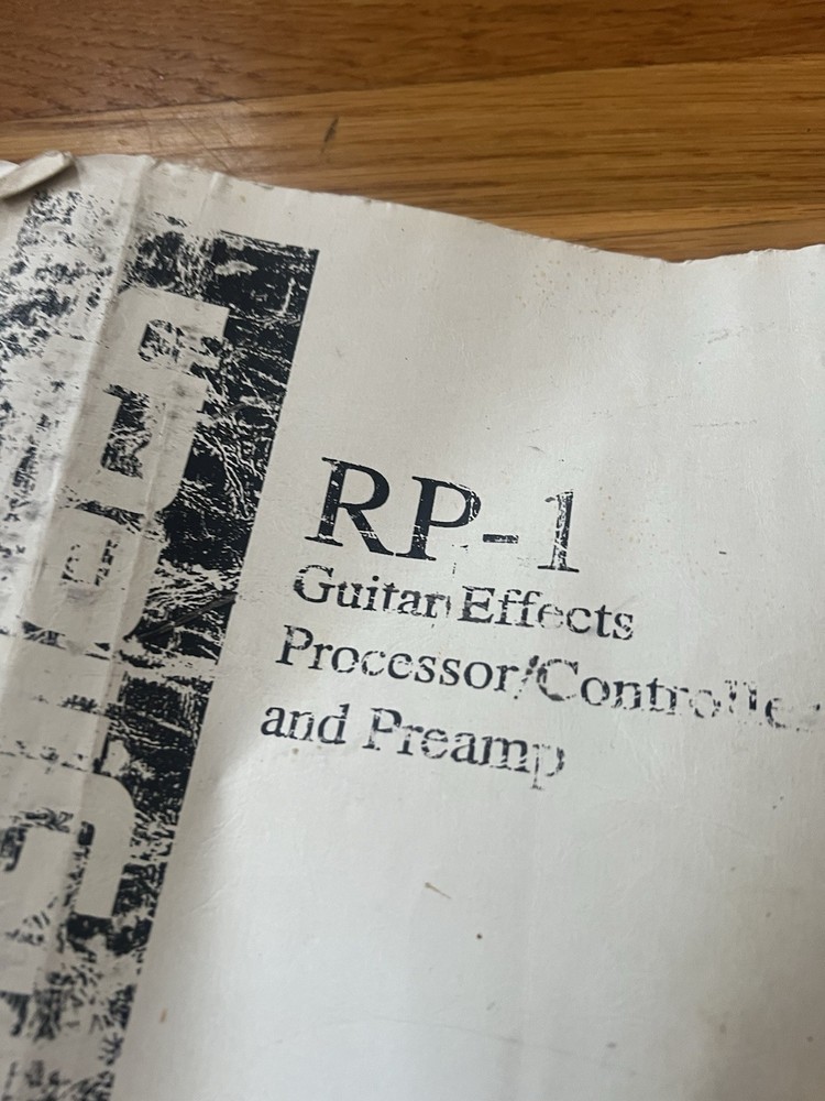 Digitech RP-1 Manual Book Only