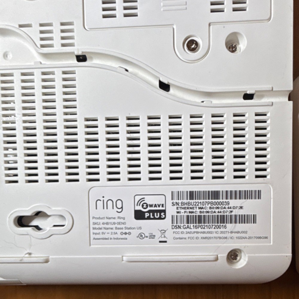 Ring Security Keypad & Base Station Z-Wave Plus Alpha Numeric White Hardwired