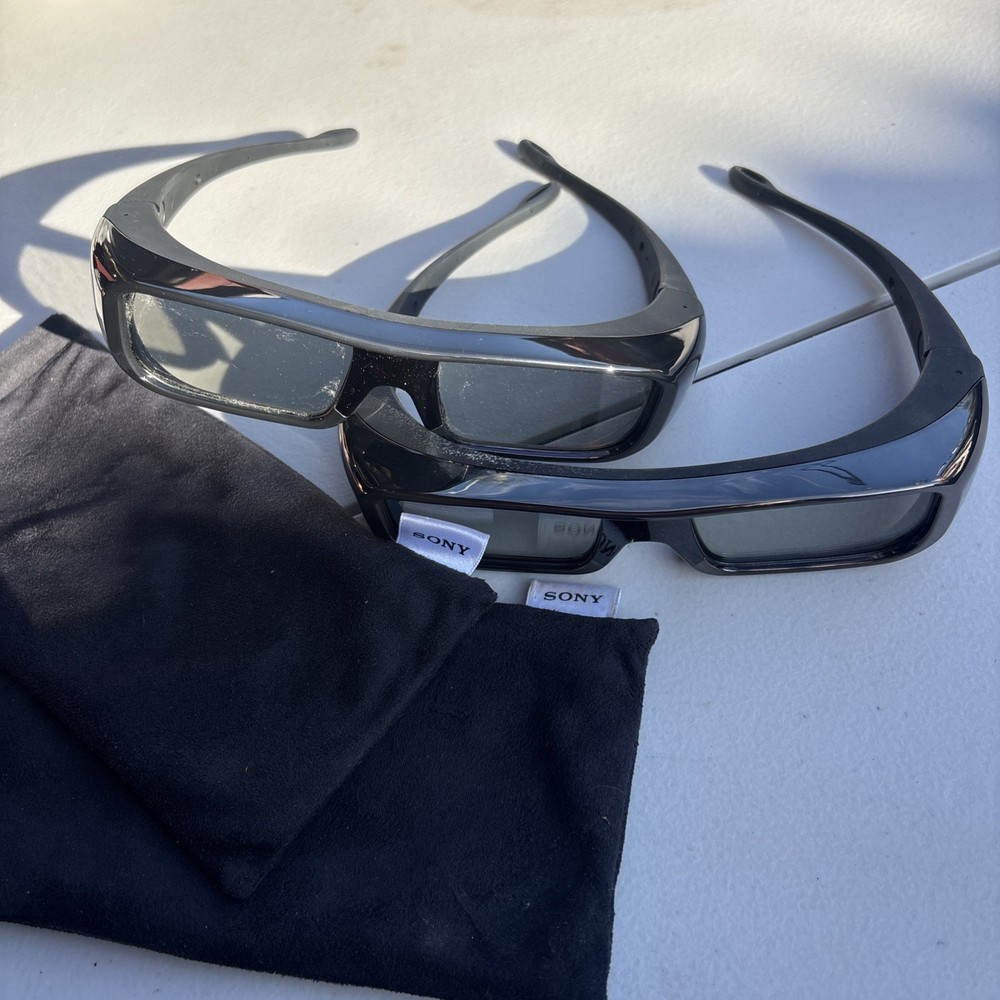Sony Black TDG-BR100 Shutter Type Active Wearable Rechargeable Tech 3D Glasses