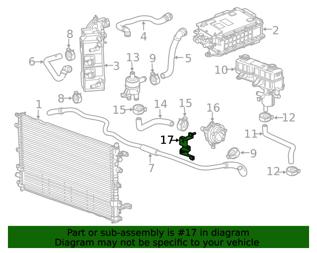 Genuine GM Generator Control Module Coolant Pump Bracket 20982920
