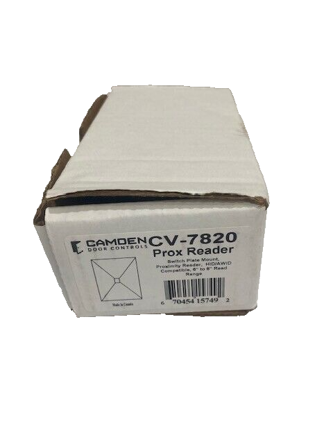 CAMDEN CV-7820 PROX READER SWITCH PLATE MOUNT COMPATIBLE 6" TO 8" READ RANGE