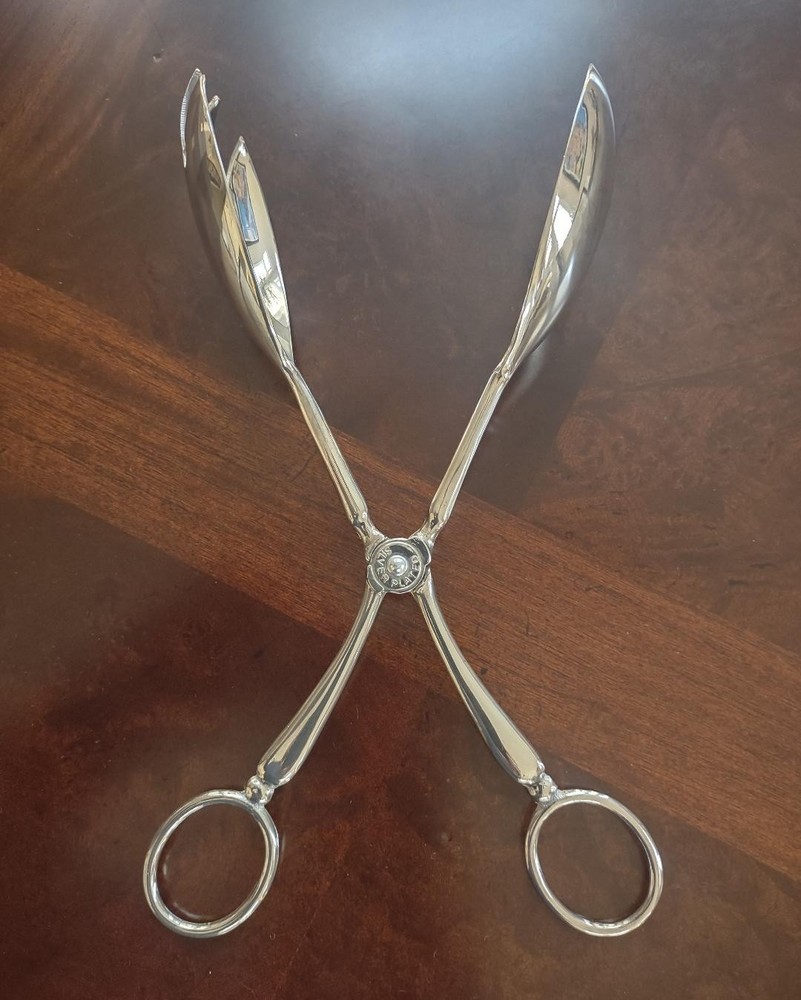 Silver Plated Tong Server 10 1/2"