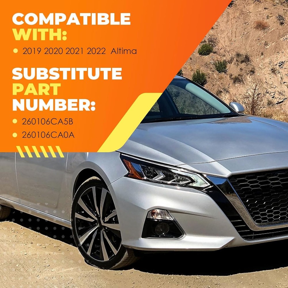 Passenger Side Headlight Assembly Compatible with Altima 2019-2022 Headlamp w/Pr