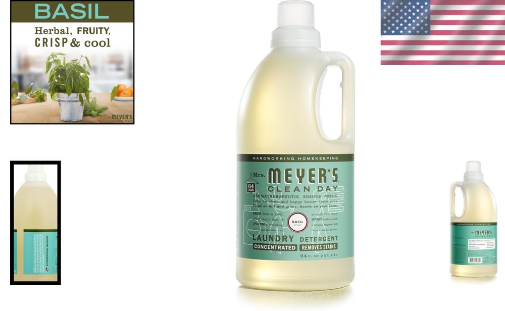 Gentle & Effective Basil Laundry Soap, 64 Loads - Biodegradable & HE Compatible