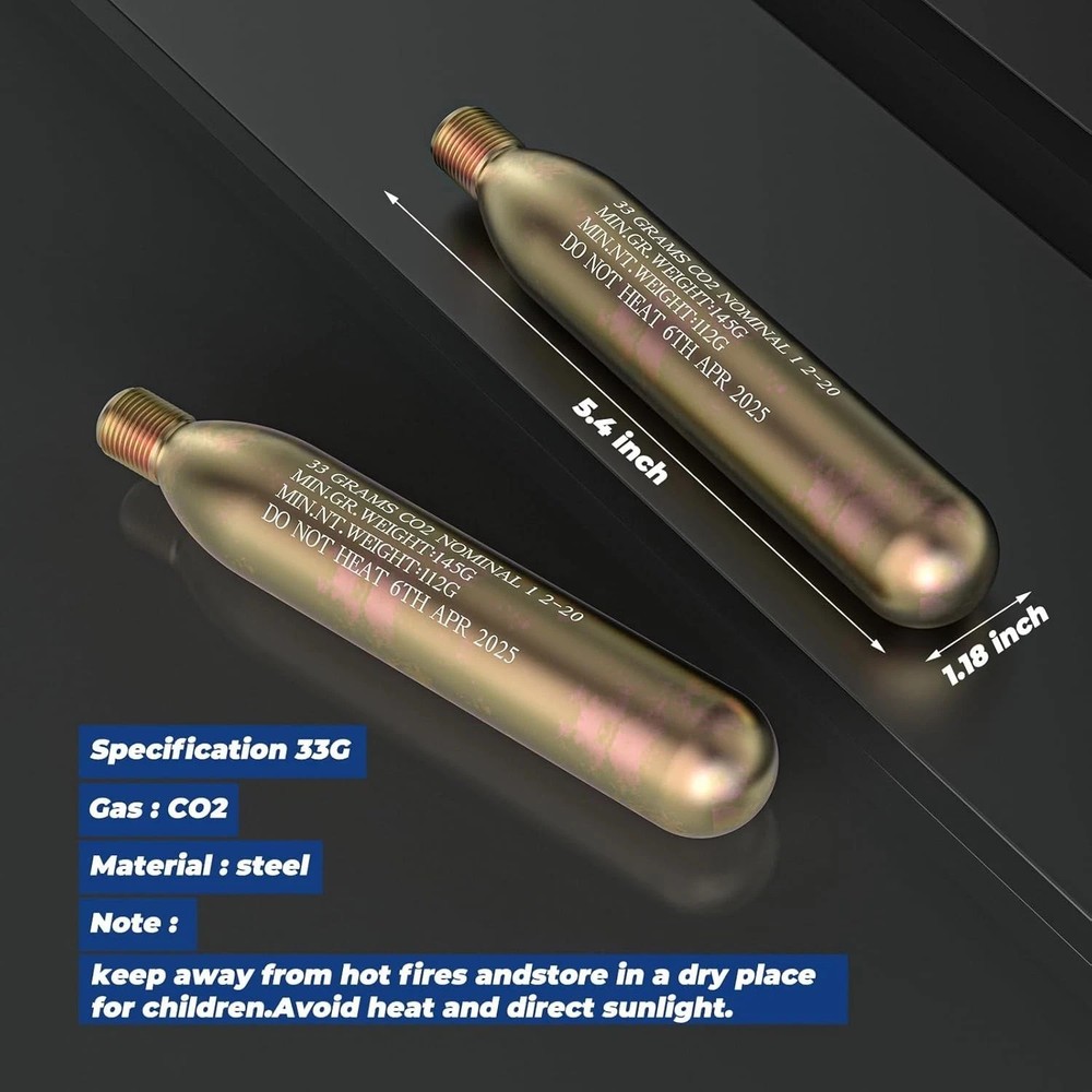2 PACK - A/M 33g Co2 Rearming Kits for PFD Inflatable Life Jacket Replacement