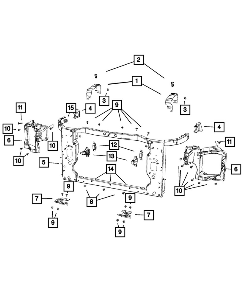 Genuine Mopar Radiator Closure Bracket Left 68227515AA