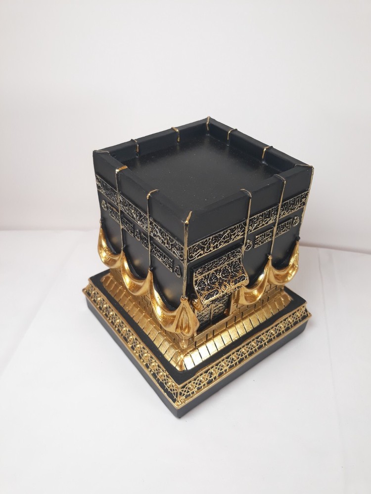 Islamic Table Decor Kaba Replica Muslim Gift Gold & Black