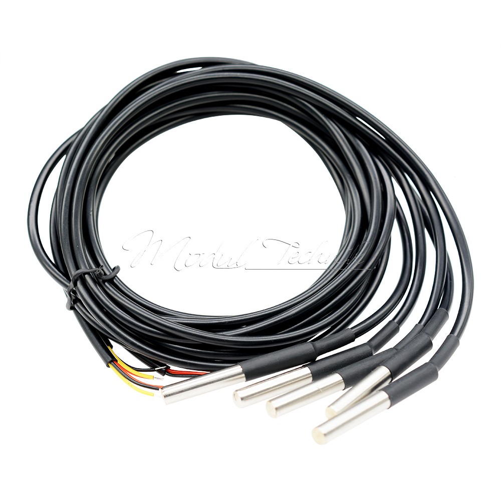 1PC DS18B20 Temperature Sensor Temperature Probe Stainless Waterproof 1M US