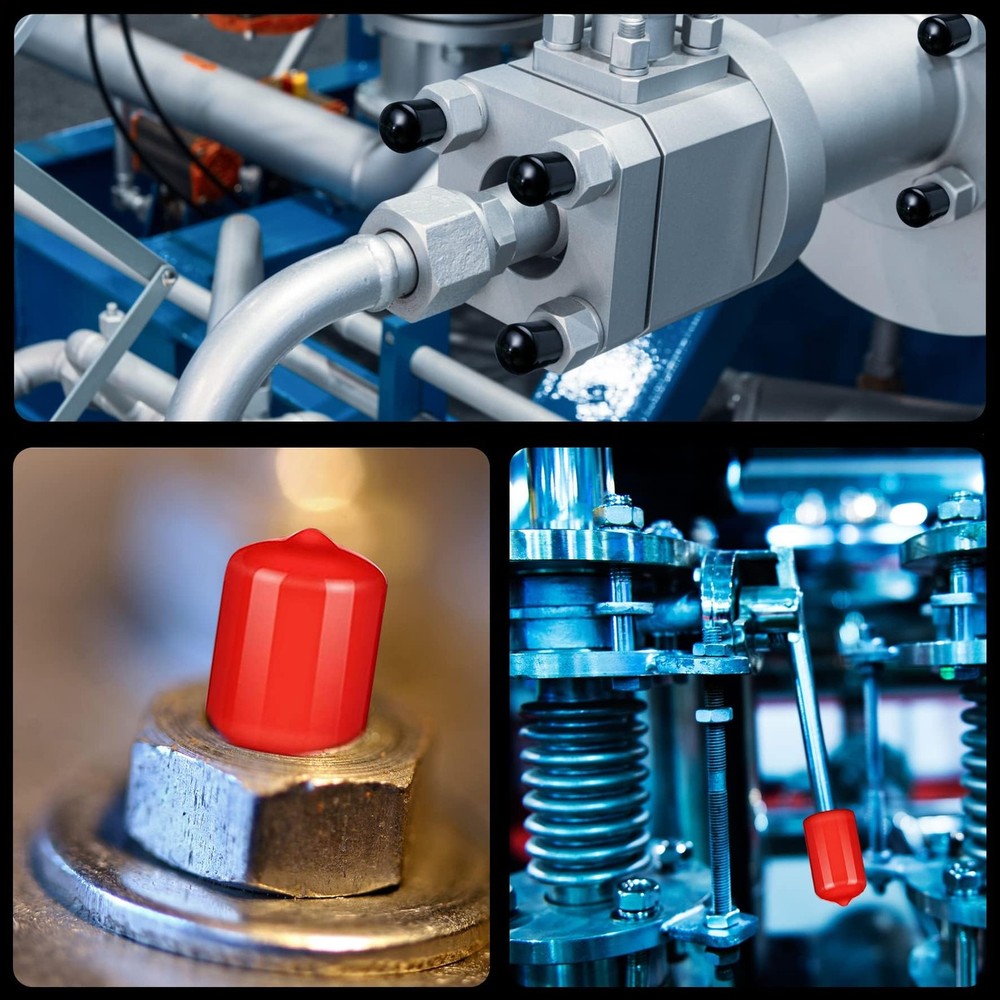 INKNOTE 400 PCS Round Vinyl Flexible End Caps Bolt Screw Rubber Thread...