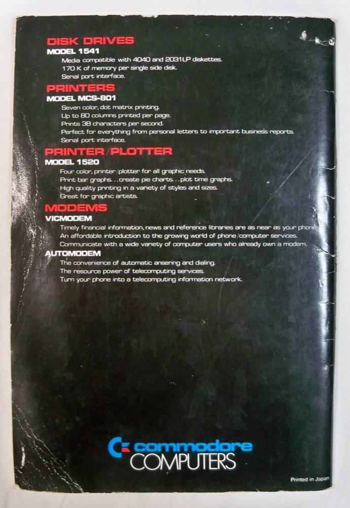 COMMODORE MPS-803 DOT MATRIX PRINTER USER'S GUIDE 1984