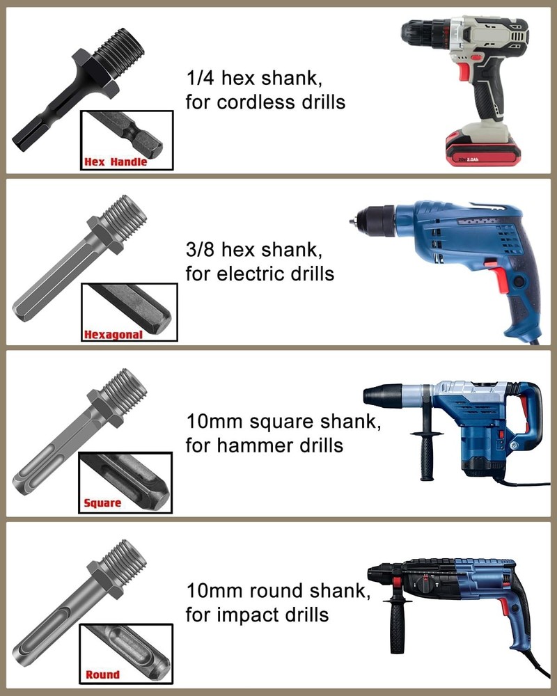2-Pack Firewood Splitting Drill Bits 45mm/32mm - Efficient Log Splitter Tools