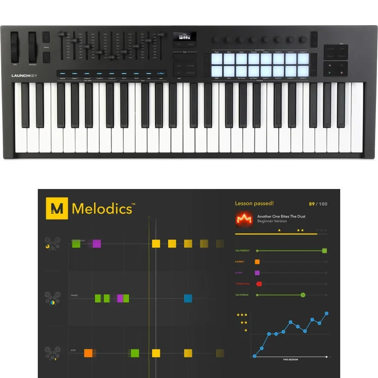 Novation Launchkey 49 MK4 49-key Keyboard Controller with Melodics Lessons